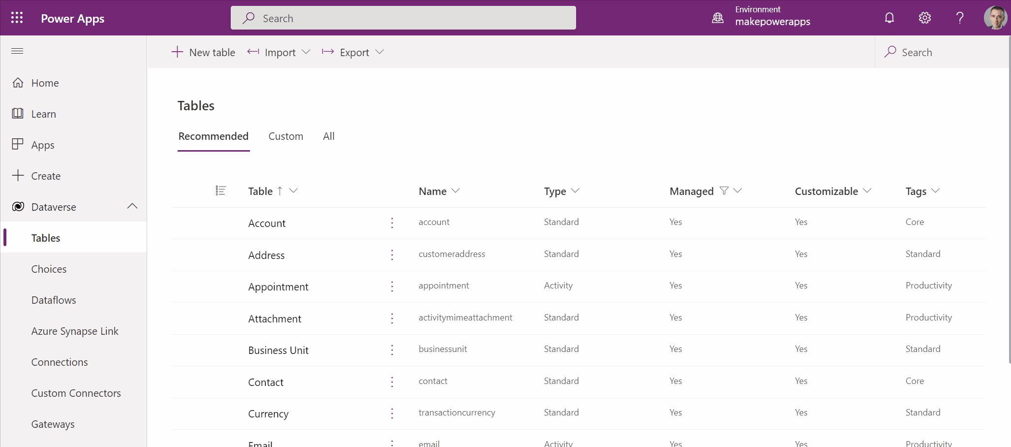 Sort filter and search tables