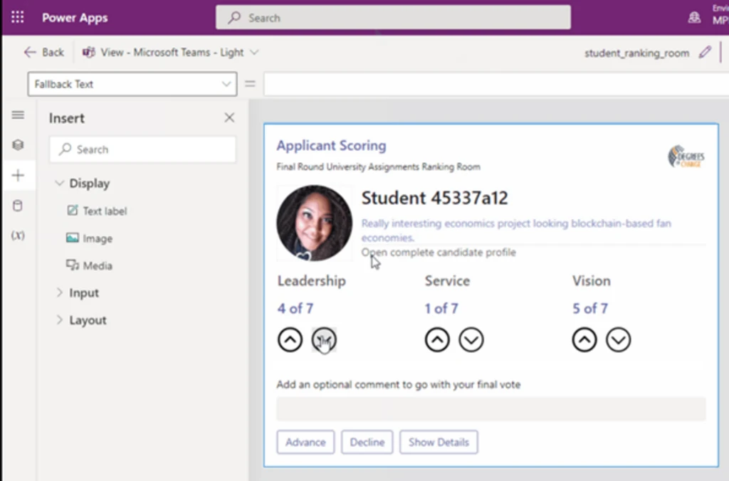 Cards use all the familiar tools of Power Apps, including drag-and-drop components, connections to data, and Power Fx for advanced logic