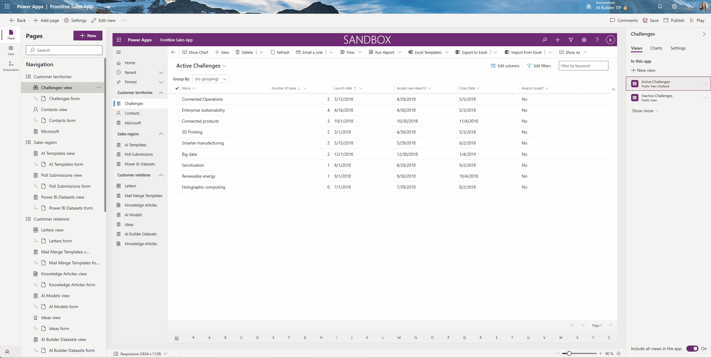 graphical user interface, table