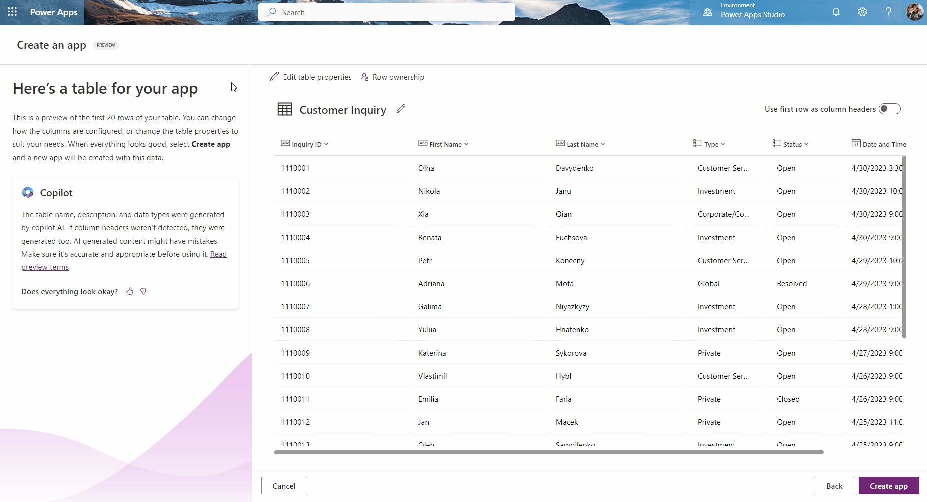 graphical user interface