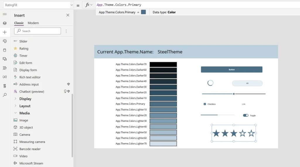 Theming is applied to classic controls