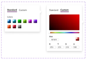 New color picker for Base Palette Color property