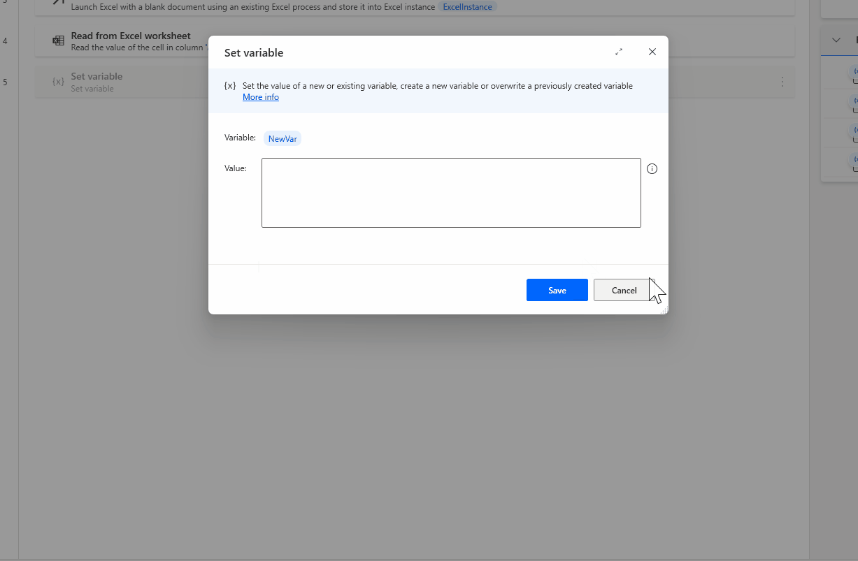 Power Automate for desktop's function picker
