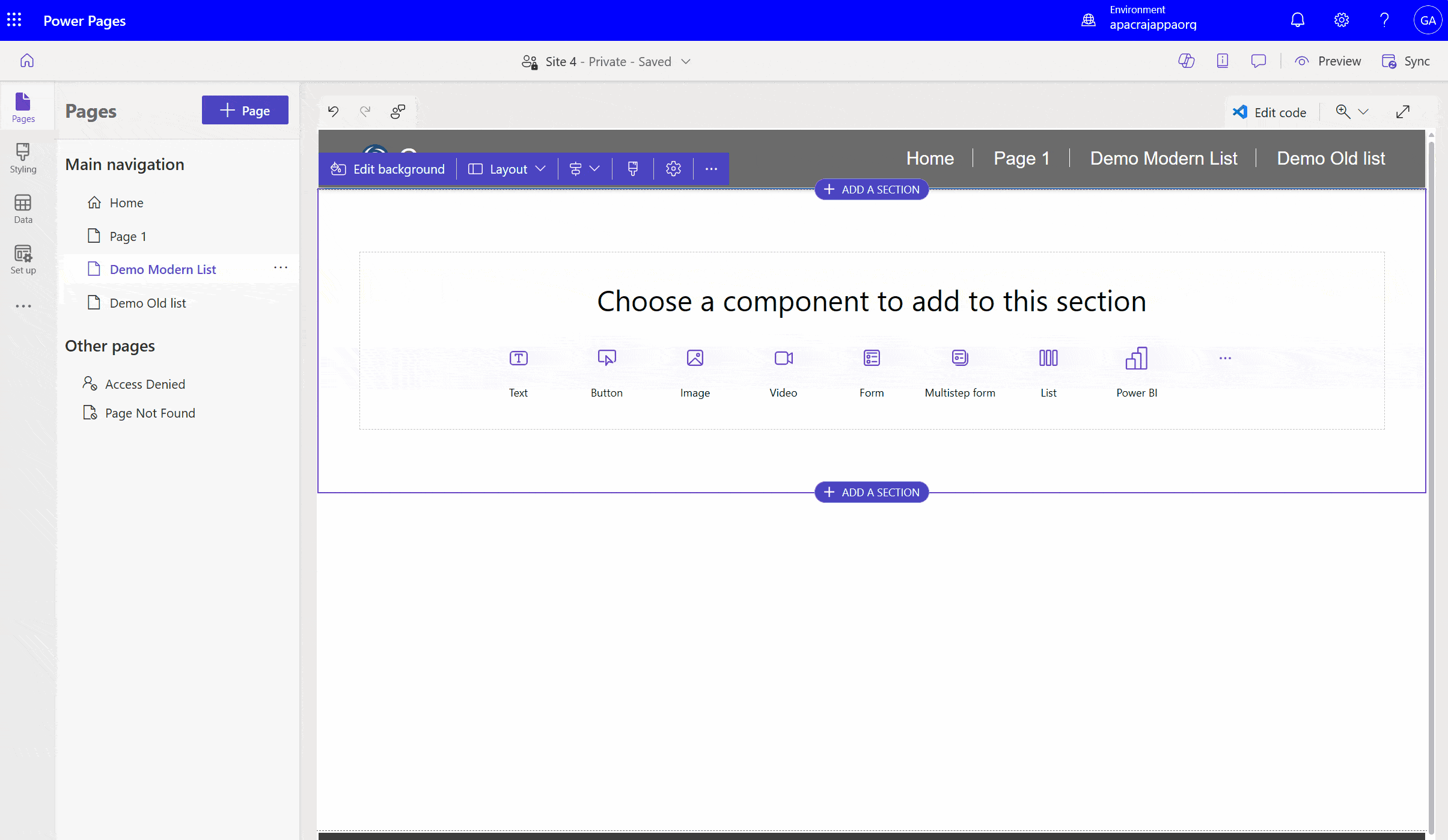 Modern list configuration and site user experience.