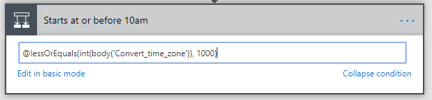 Advanced condition view