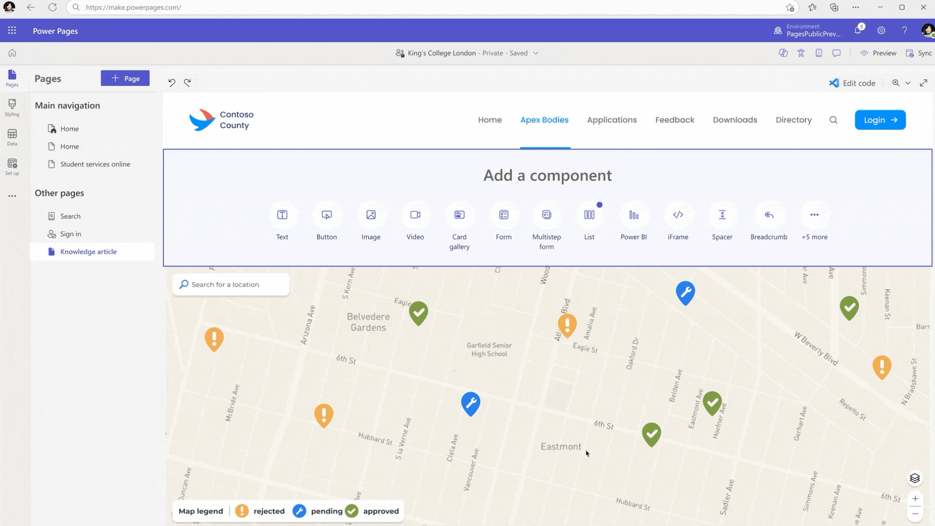 A GIF showing the ability to transform list into various types of charts as well as get AI insights on the list.