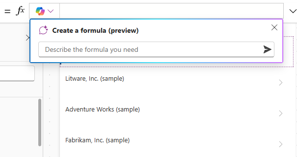 Create a Formula Dialog