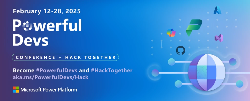 A blue background with text and colorful circles and dots