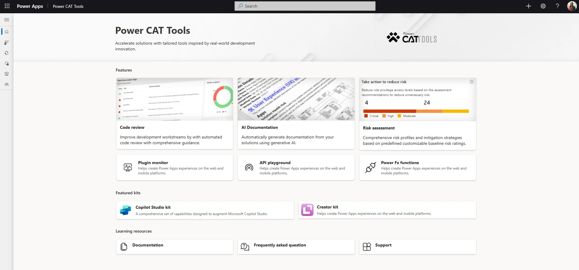 Power CAT Tools homepage