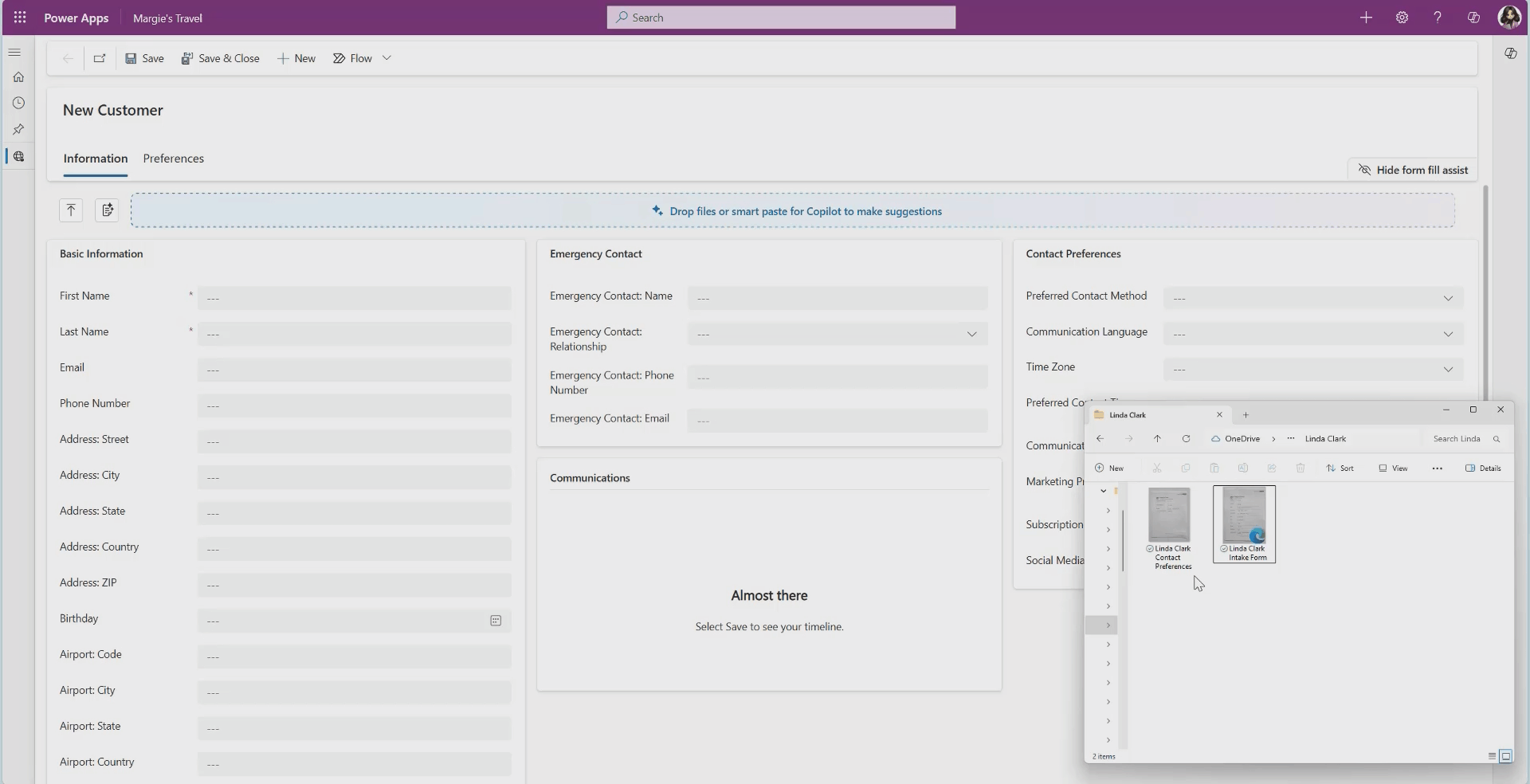GIF of AI data entry's smart paste with images capability.