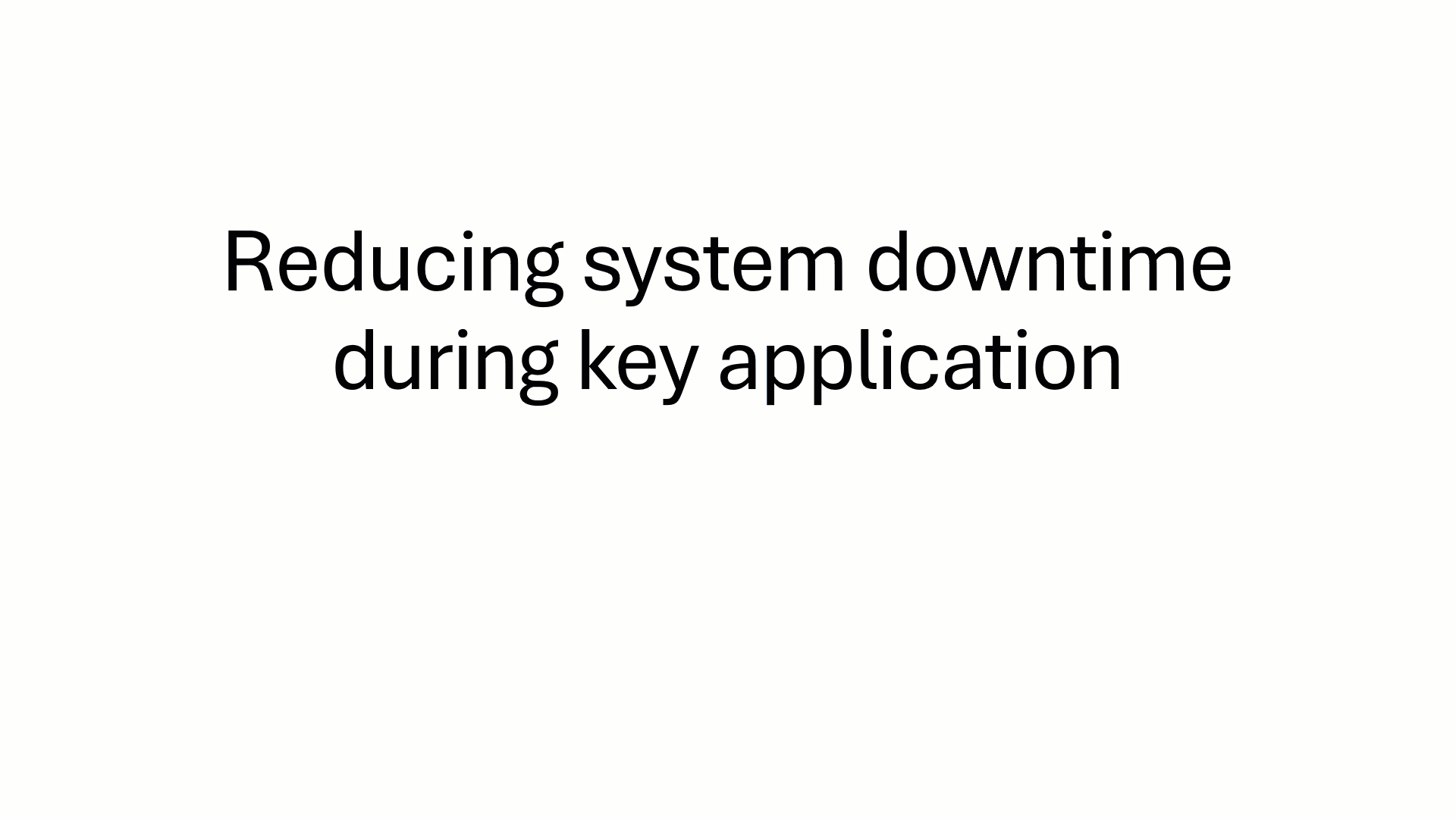 Reducing system downtime during key application
