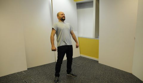 a man standing in a room