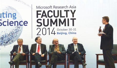 Takeo Kanade et al. posing for the camera