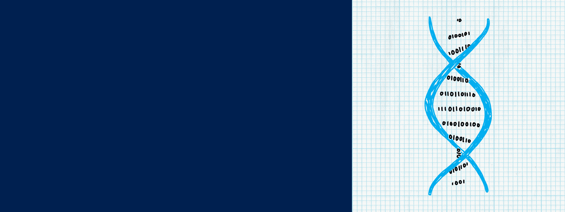 DNA Storage fast animation with blue