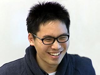 a man looking at the camera