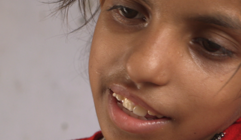 a close up of a person