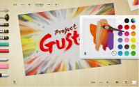 Project Gustav user interface with palette open