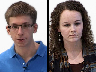 a couple of people posing for the camera