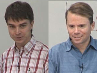 Stanislav Smirnov, Scott Sheffield posing for the camera