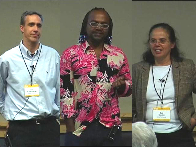 Éva Tardos et al. standing in a room