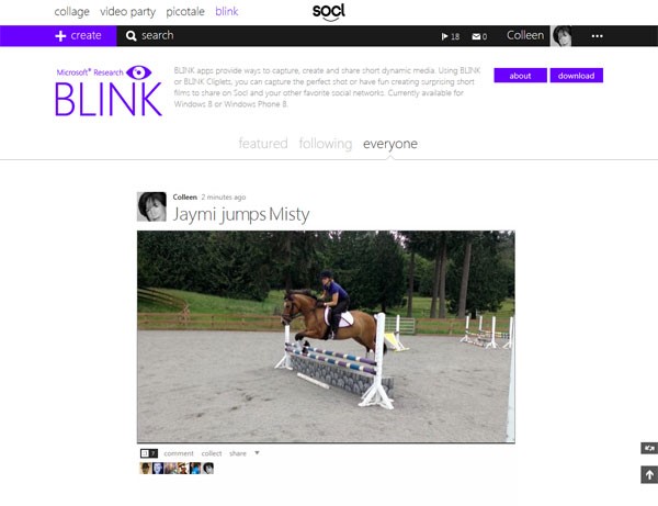 The BLINK experience on Socl