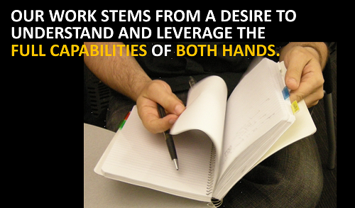 Leveraging the full capabilities of both hands.