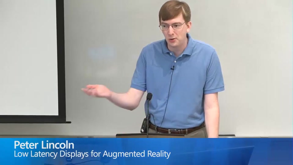 Low Latency Displays for Augmented Reality