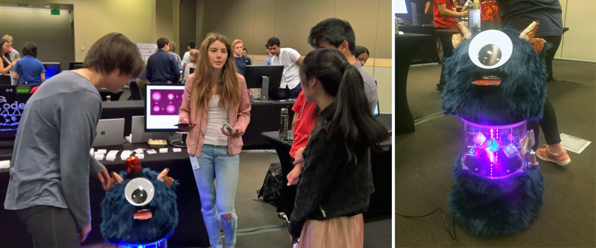 Stanley the robot being demonstrated