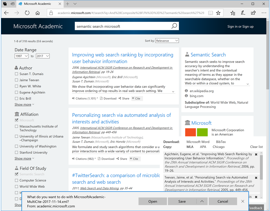 screenshot of download dialog