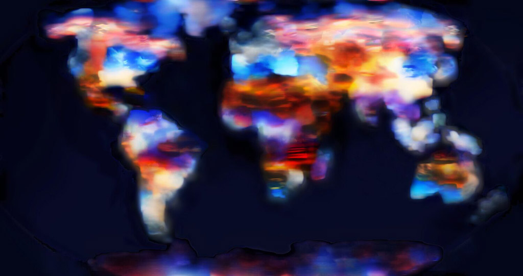 Artist Maja Petrić uses machine learning algorithms to create a world map of epitomized skies