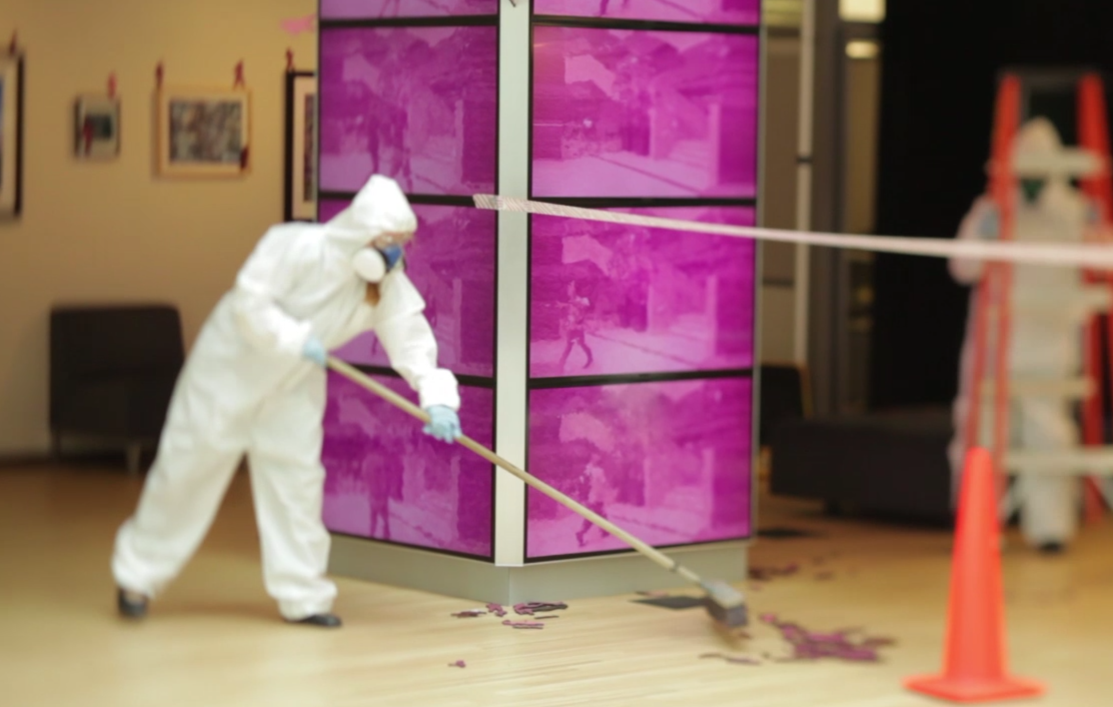 Virus conceptual art installation