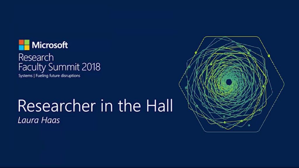 Researcher in the Hall Laura Haas STILL