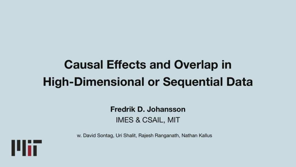 Causal Effects and Overlap in High-dimensional or Sequential Data