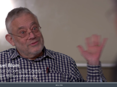 Manuel Blum looking at the camera