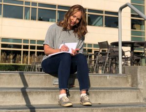 Researcher Profile: Amy Karlson taking notes