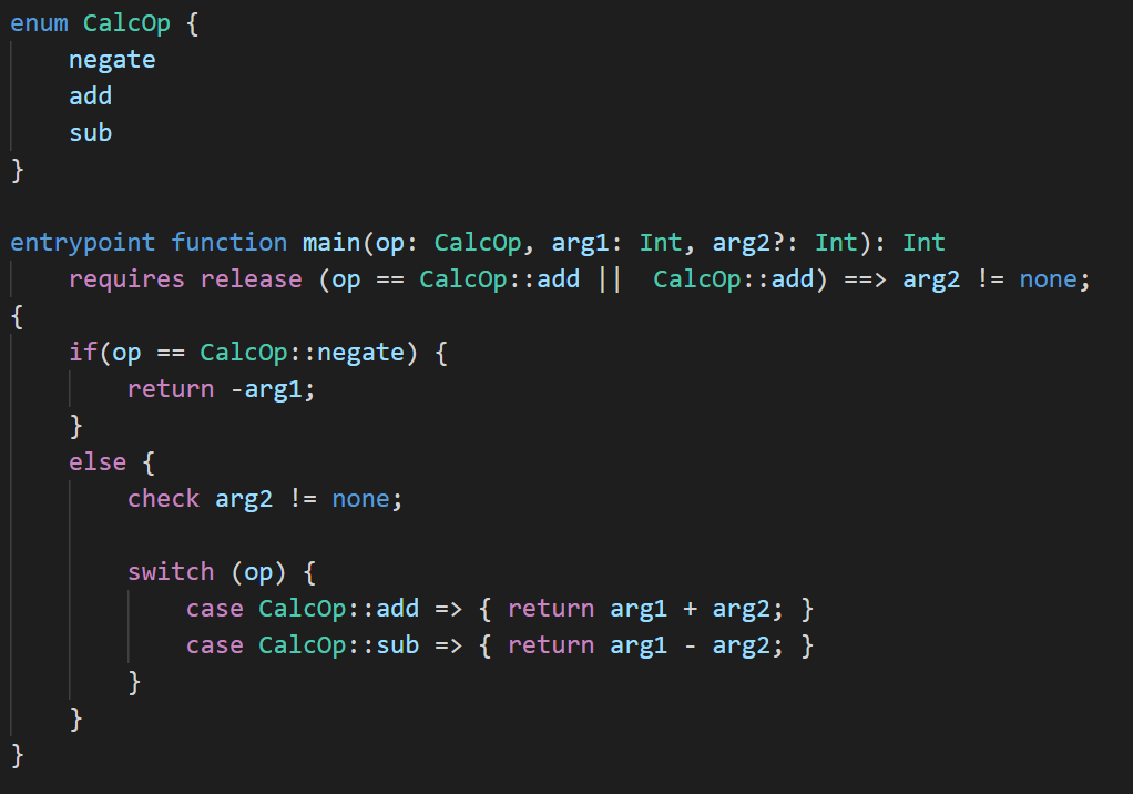 Bosque Calculator Sample Code