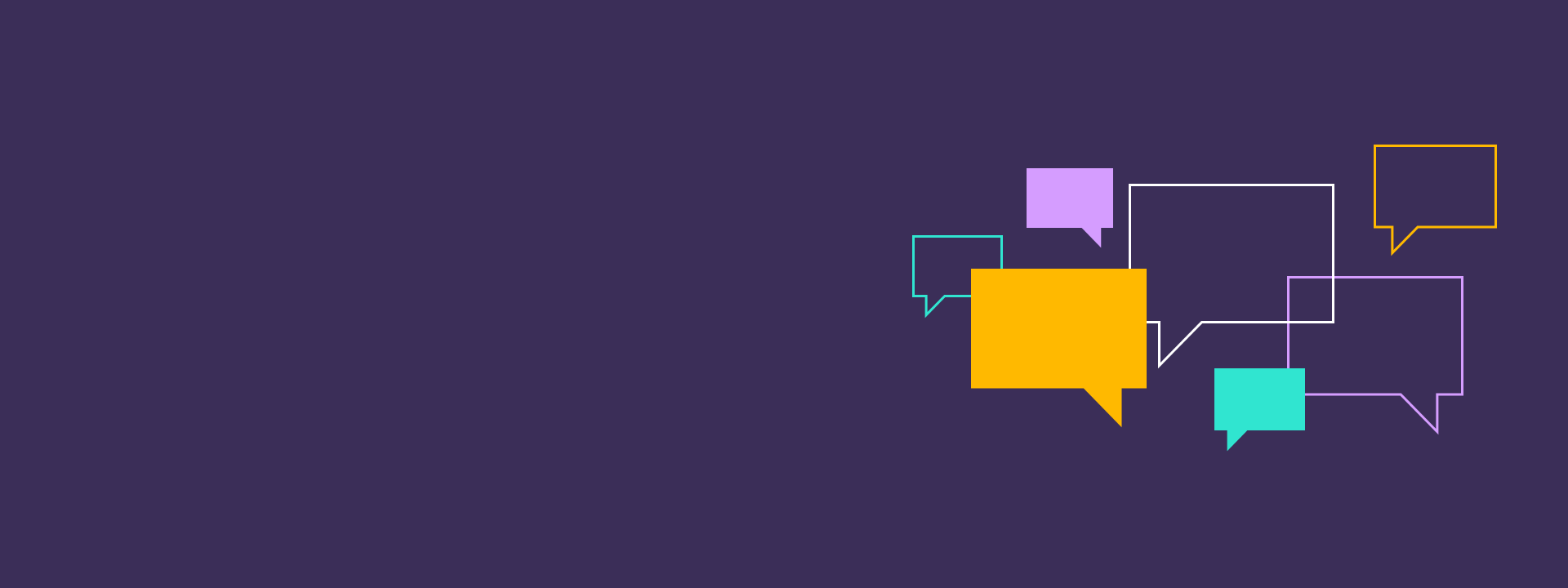 DialoGPT project header - chat boxes on a dark purple background