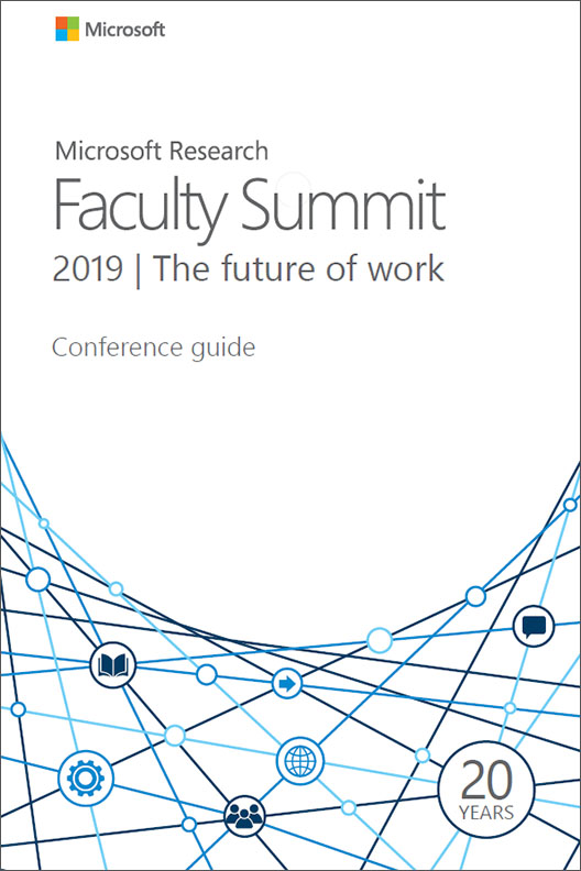 Microsoft Research Faculty Summit 2019 conference guide cover image