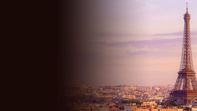 Panoramic view of Paris and Eiffel Tower