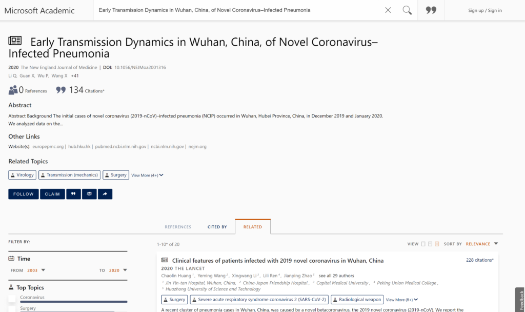 Publication details page example