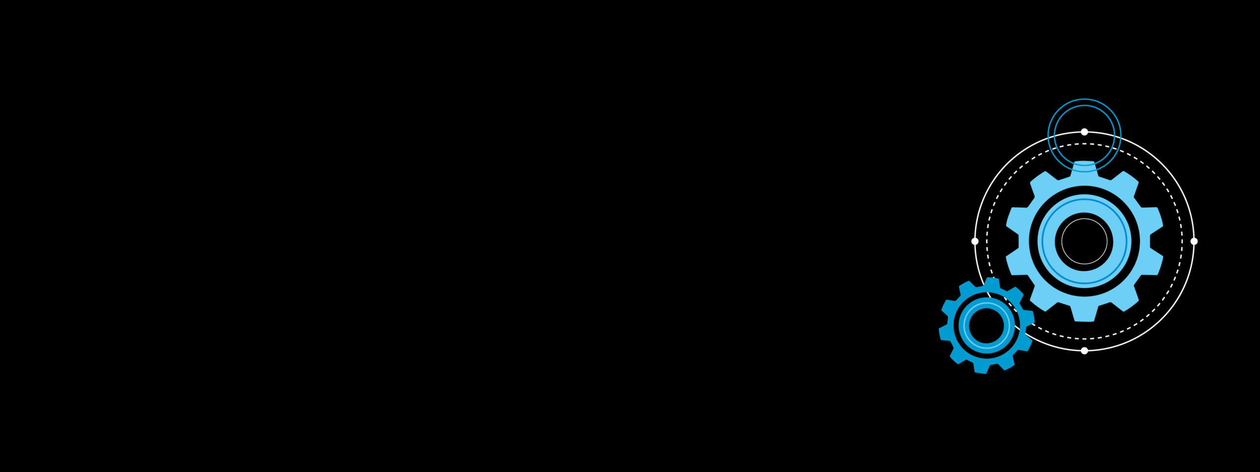 illustrations of two gears turning