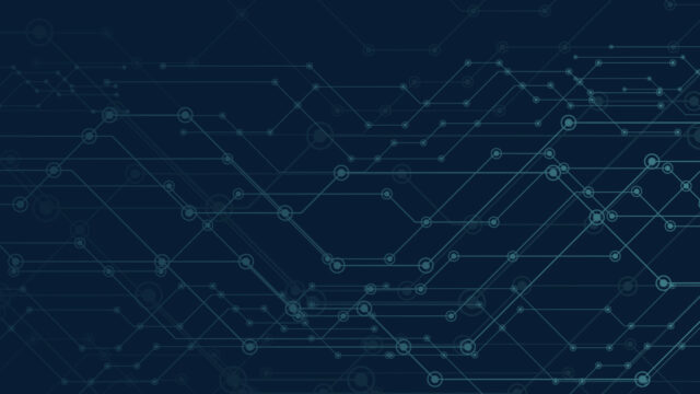 illustration lines at different angles with intersection points representing connected network systems
