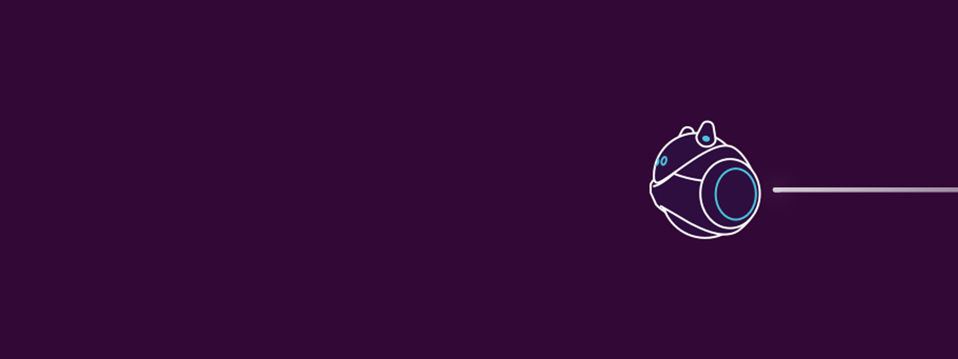 Project Paidia header - robot character on dark background