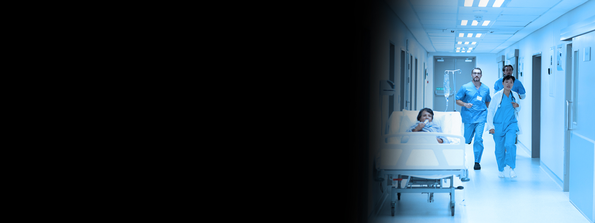 busy hospital corridor