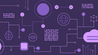 illustrated icons related to artificial intelligence for Microsoft's involvement at NeurIPS 2020