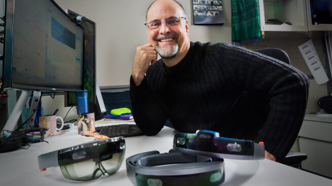 Using AI, people who are blind are able to find familiar faces in a room