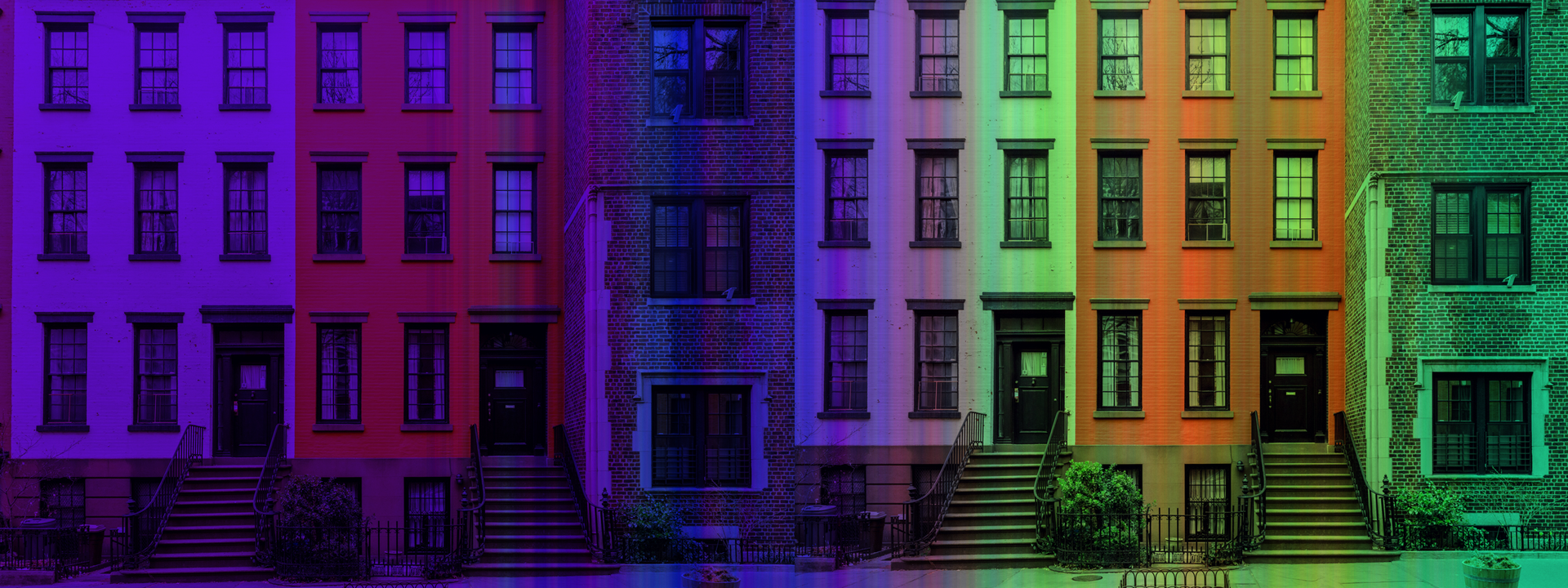 urban city row houses