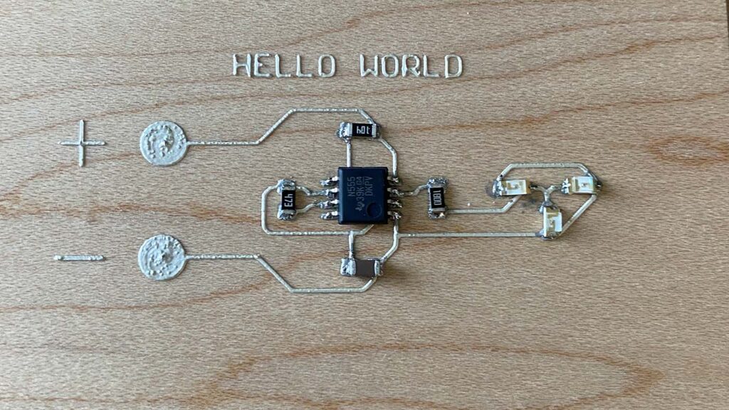 Project Zerix: photo of a sustainable printed circuit board