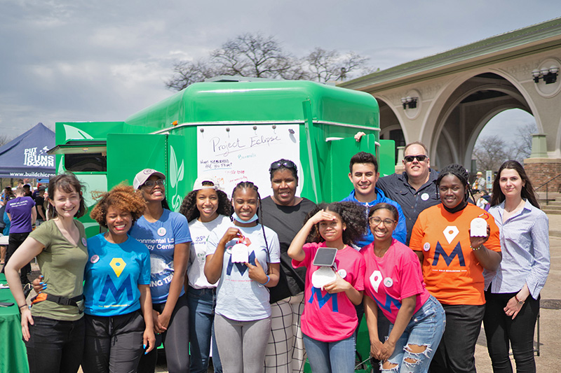 group photo at the EcoPod Chicago Humboldt event
