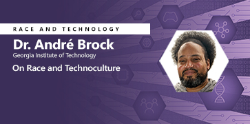 Dr. André Brock giving a talk on On Race and Technoculture for Microsoft Research